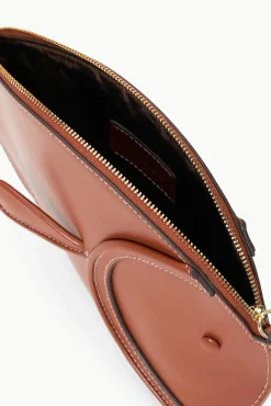 Clutches<STAUD PESCE LEATHER CLUTCH TAN