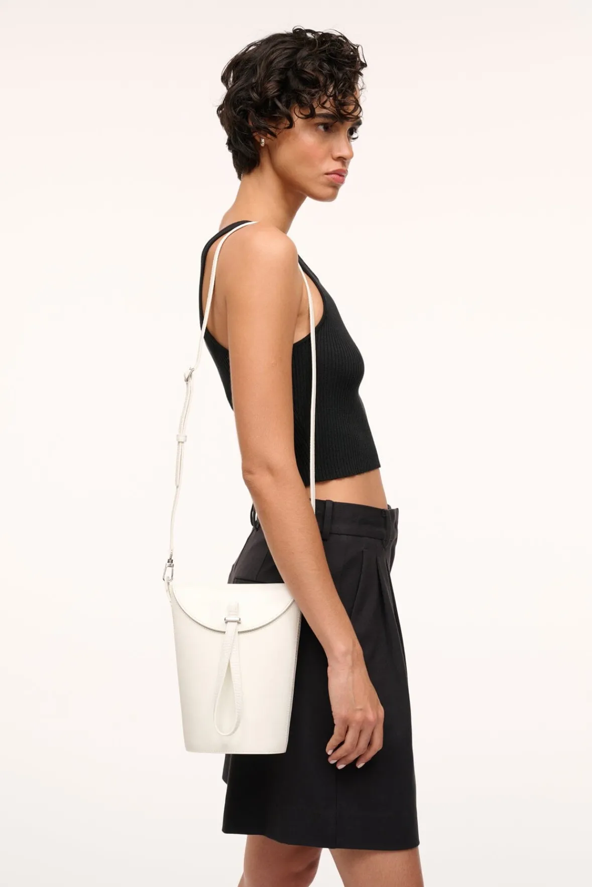 Bucket|Phoebe<STAUD PHOEBE CONVERTIBLE BUCKET BAG PAPER