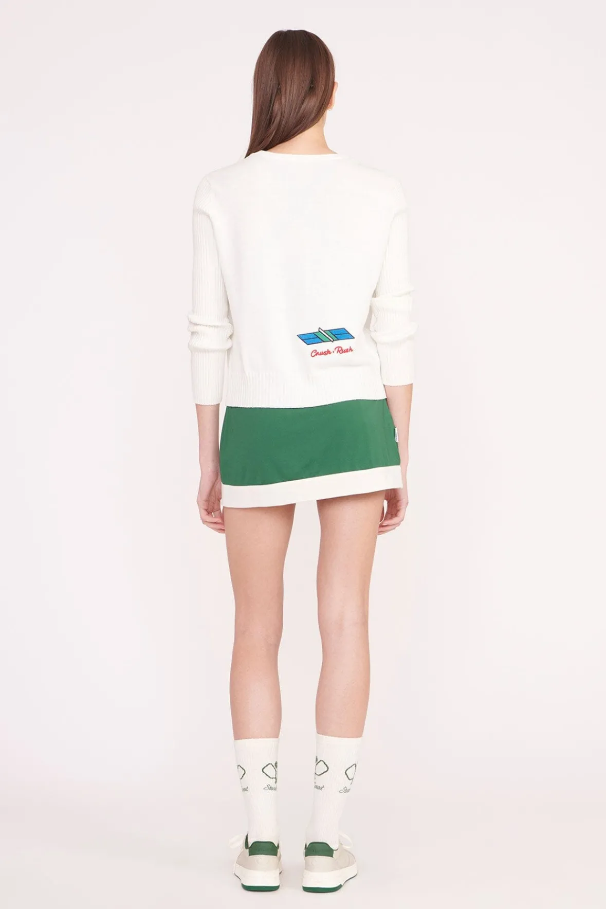 STAUD Court<STAUD PICKLER SWEATER IVORY