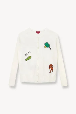 STAUD Court<STAUD PICKLER SWEATER IVORY