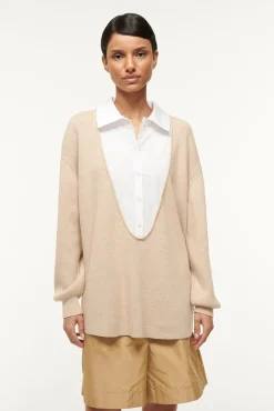 Spring Suiting|Knits<STAUD PIETRO SWEATER  CAMEL WHITE CAMELWHITE