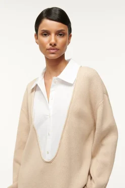 Spring Suiting|Knits<STAUD PIETRO SWEATER CAMEL WHITE CAMELWHITE