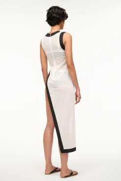 Cover-Ups<STAUD POINTER COVERUP TOP  WHITE BLACK WHITEBLACK