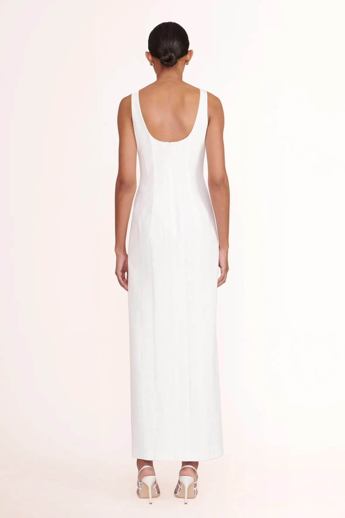 Dresses<STAUD PORTRAIT DRESS WHITE