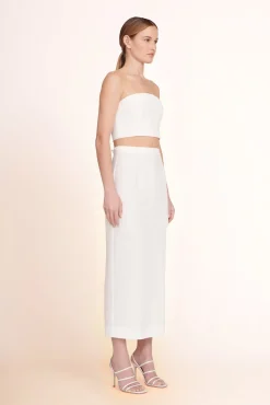 Skirts<STAUD PRUNELLA SKIRT   WHITE