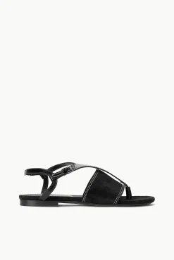 Sandals<STAUD PURA VIDA FLAT SANDAL   BLACK
