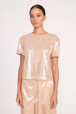 Tops<STAUD QUINCY TOP BEIGE