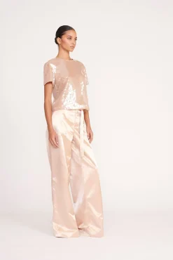 Tops<STAUD QUINCY TOP   BEIGE