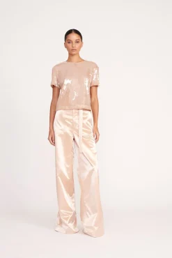 Tops<STAUD QUINCY TOP   BEIGE