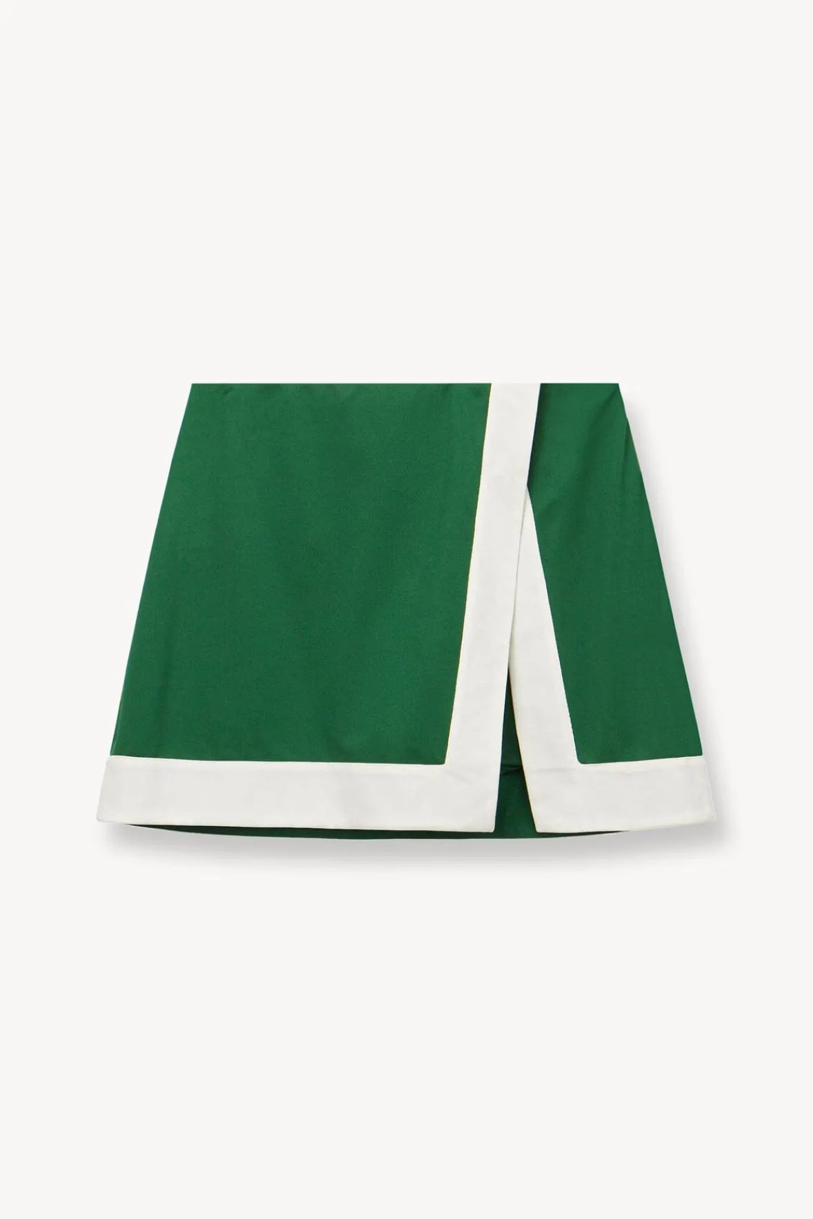 STAUD Court<STAUD RALLY SKIRT COURT GREEN IVORY COURTGREENIVORY