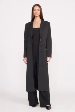 Essentials|Outerwear & Jackets<STAUD RALPH COAT BLACK