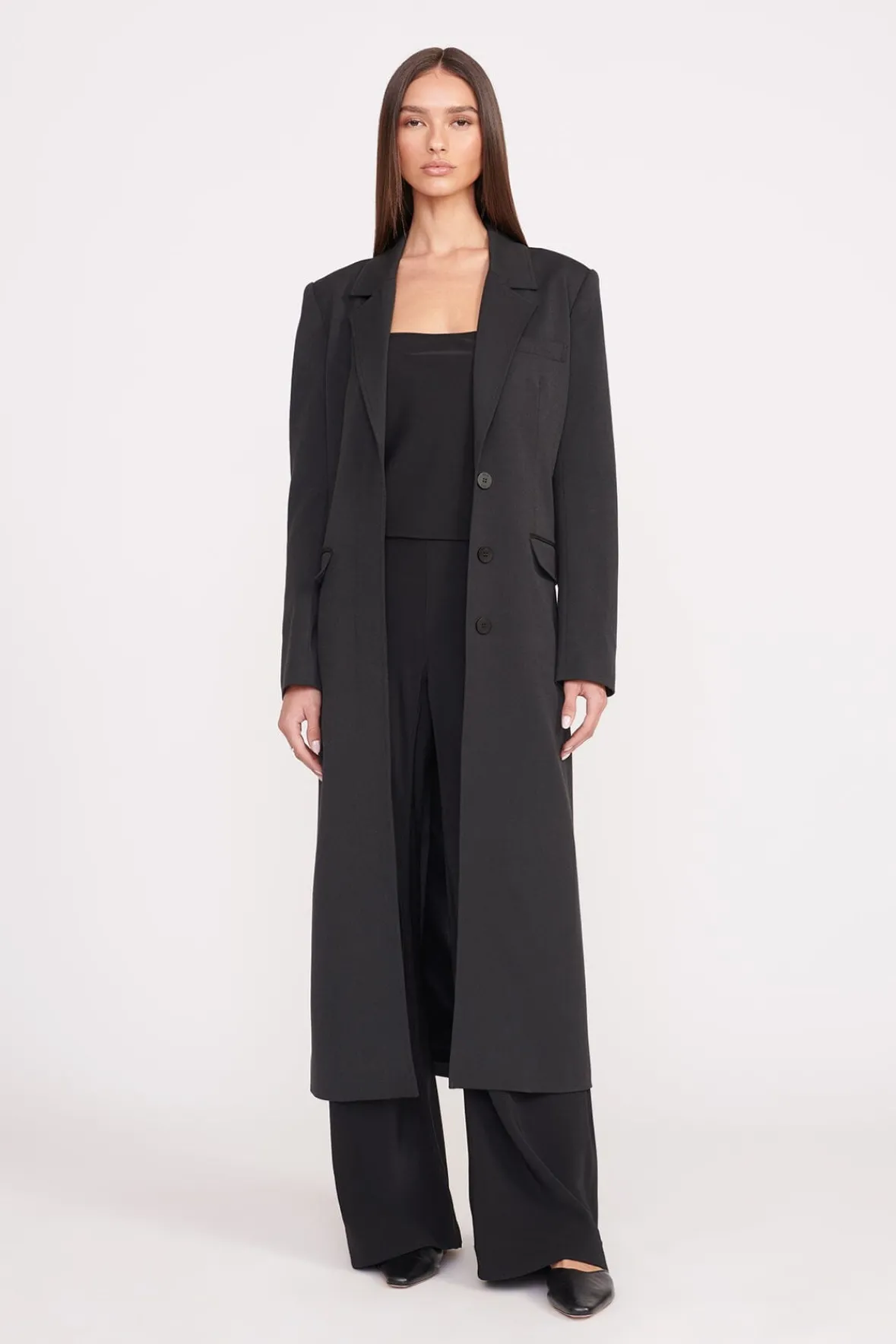 Essentials|Outerwear & Jackets<STAUD RALPH COAT BLACK
