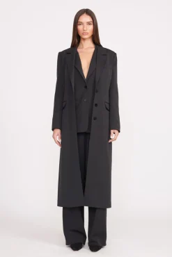 Essentials|Outerwear & Jackets<STAUD RALPH COAT BLACK