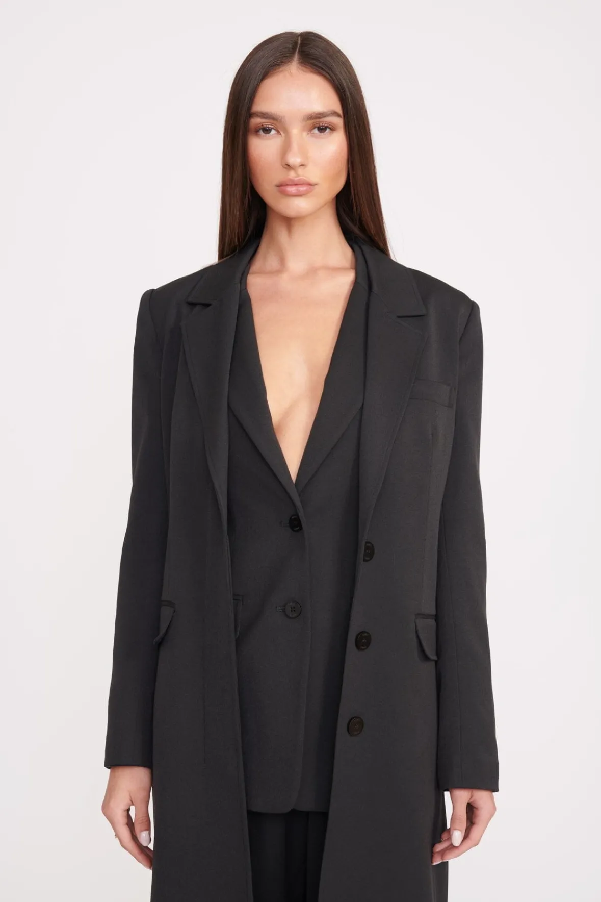 Essentials|Outerwear & Jackets<STAUD RALPH COAT BLACK