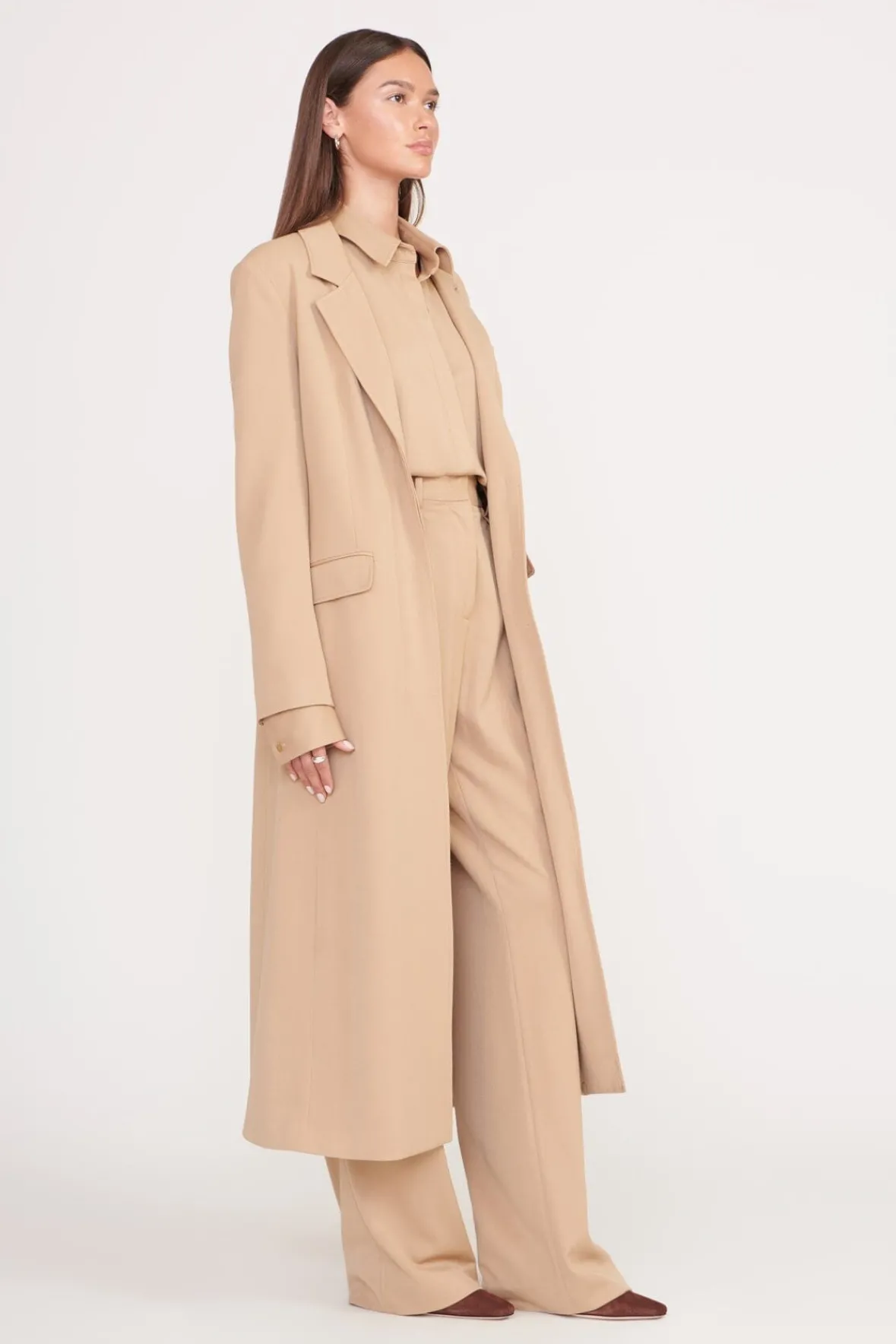 Essentials|Outerwear & Jackets<STAUD RALPH COAT CAMEL
