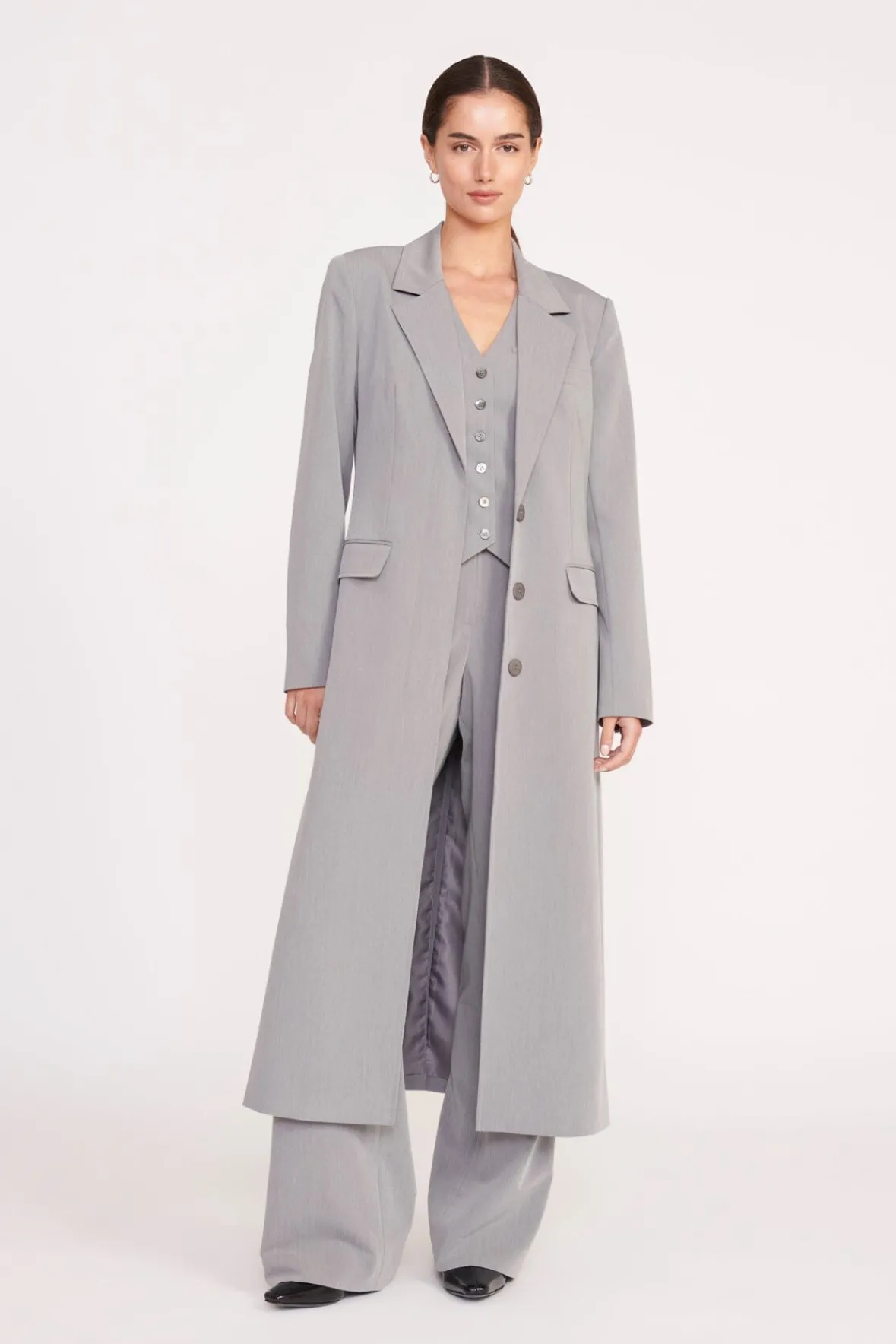 Essentials<STAUD RALPH COAT HEATHER GREY HEATHERGREY