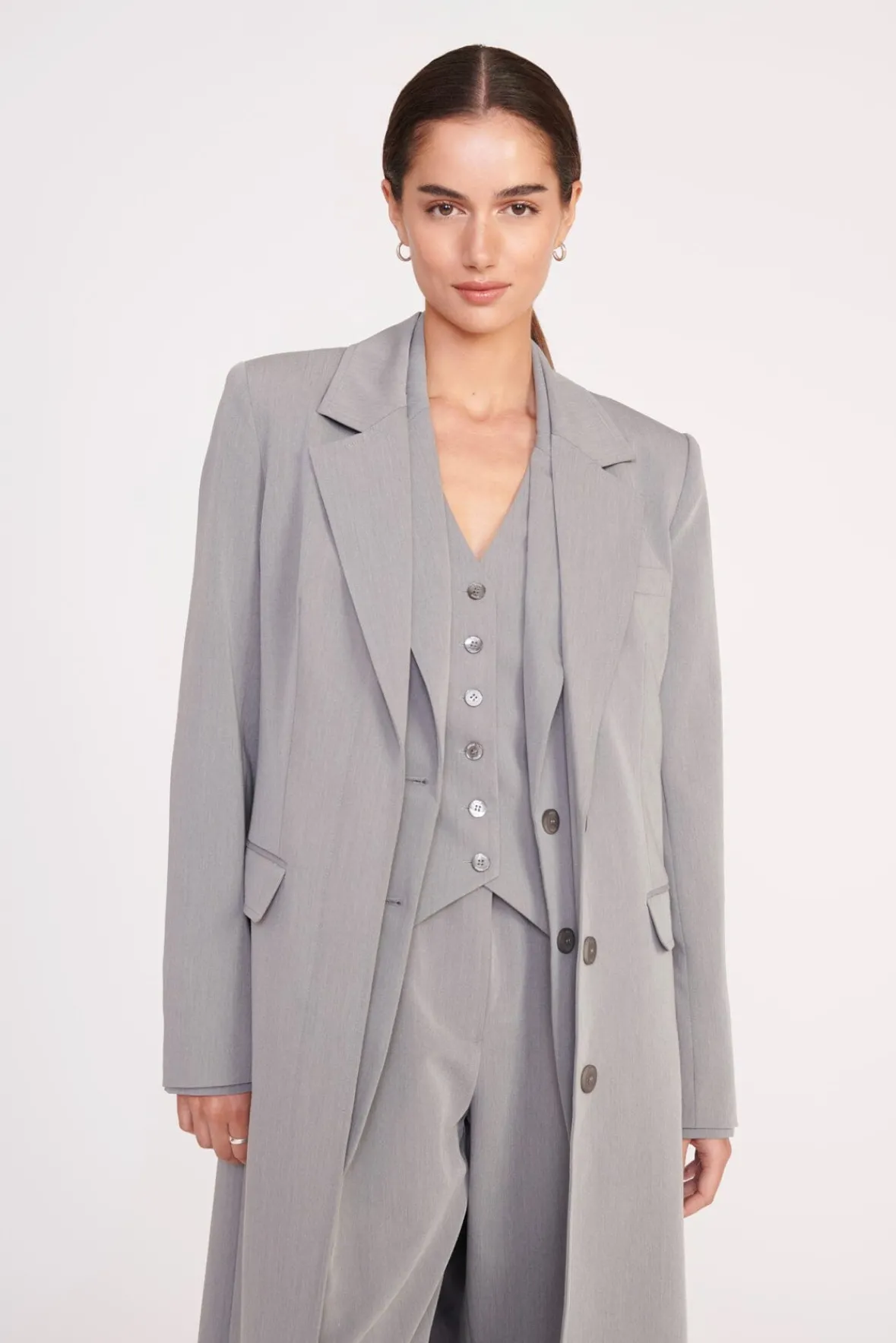Essentials<STAUD RALPH COAT HEATHER GREY HEATHERGREY