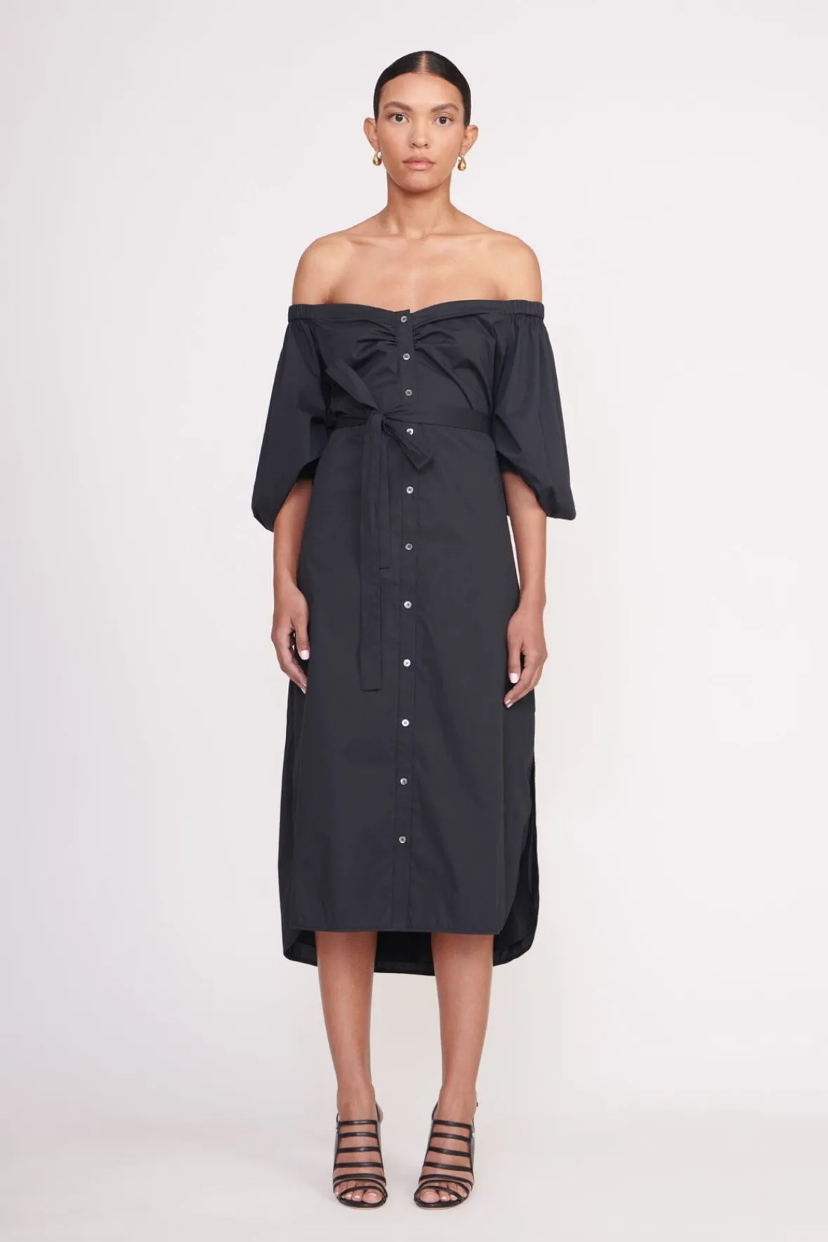 Poplin Shop<STAUD REESE DRESS BLACK