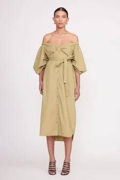 Poplin Shop<STAUD REESE DRESS KHAKI