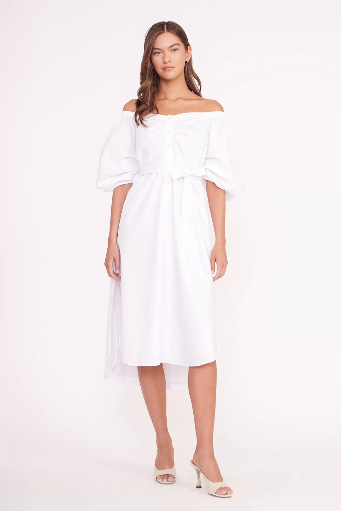Poplin Shop<STAUD REESE DRESS WHITE