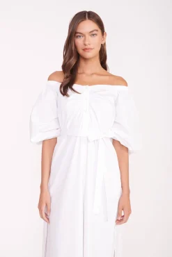 Poplin Shop<STAUD REESE DRESS   WHITE