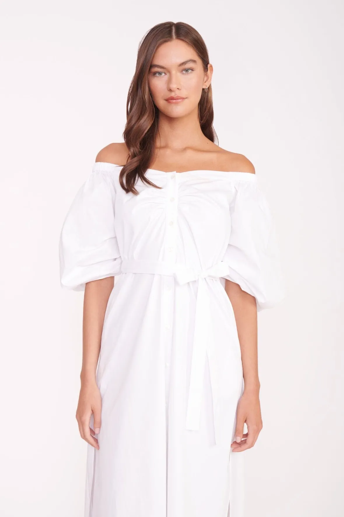 Poplin Shop<STAUD REESE DRESS WHITE