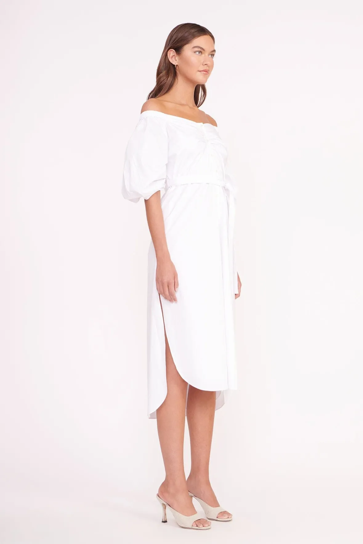 Poplin Shop<STAUD REESE DRESS WHITE
