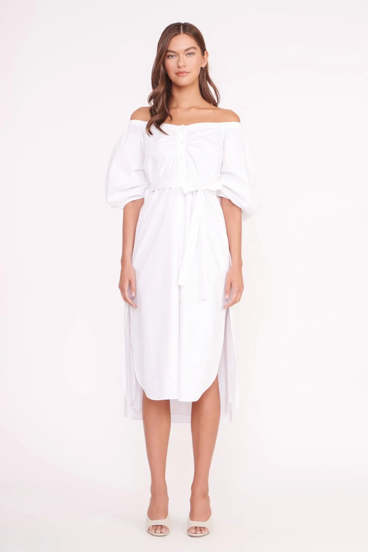 Poplin Shop<STAUD REESE DRESS WHITE