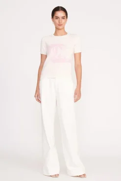 Knits<STAUD REYNA SWEATER IVORY CHERRY BLOSSOM TOILE IVORYCHERRYBLOSSOMTOILE