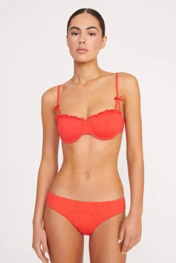 Bikinis<STAUD RHETT BIKINI TOP  RED ROSE REDROSE