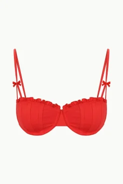 Bikinis<STAUD RHETT BIKINI TOP RED ROSE REDROSE