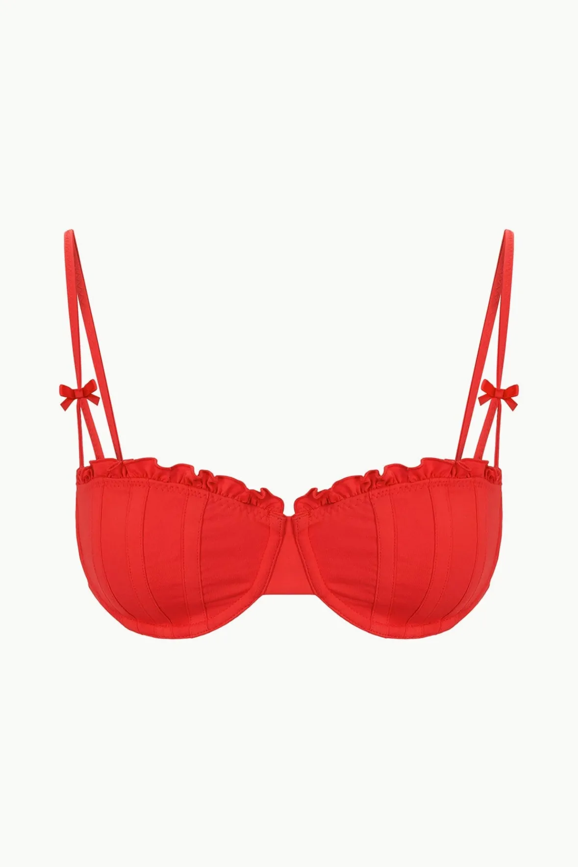 Bikinis<STAUD RHETT BIKINI TOP RED ROSE REDROSE