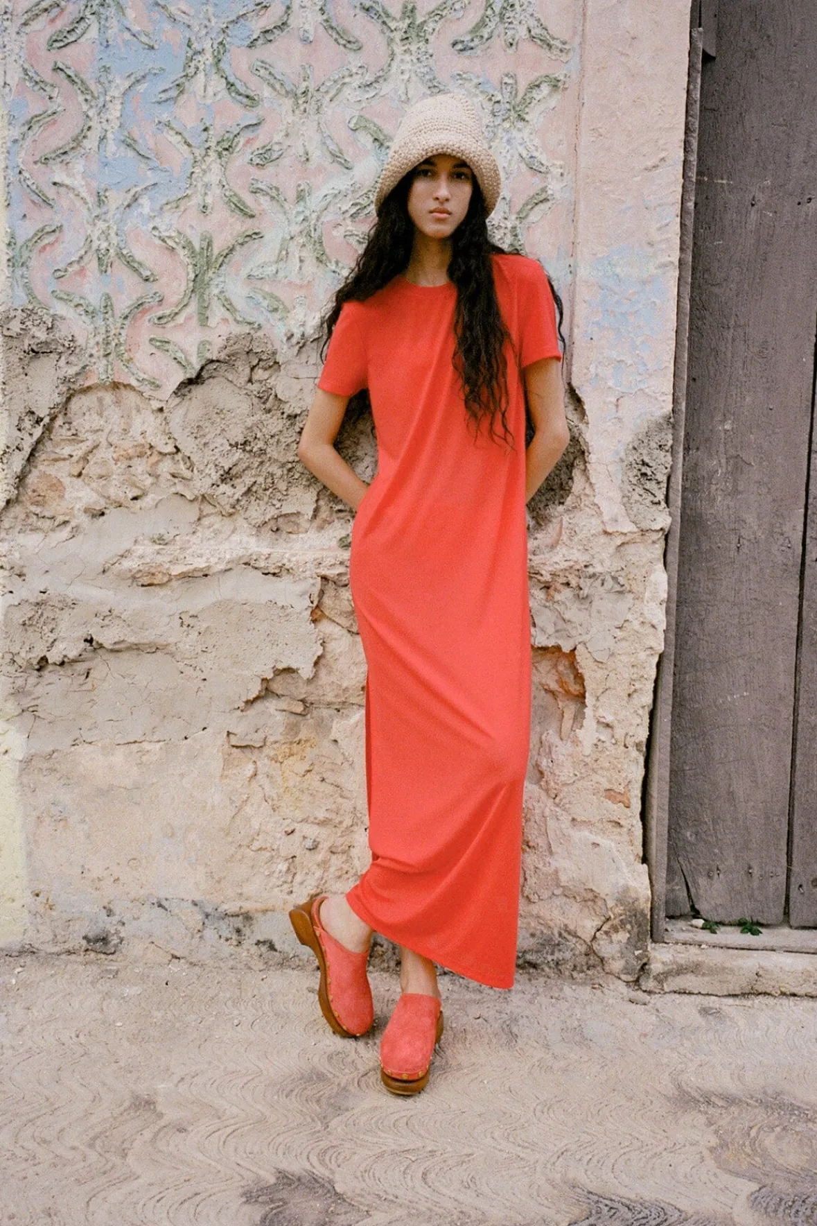 Mules & Flats<STAUD RHODES CLOG RED ROSE REDROSE