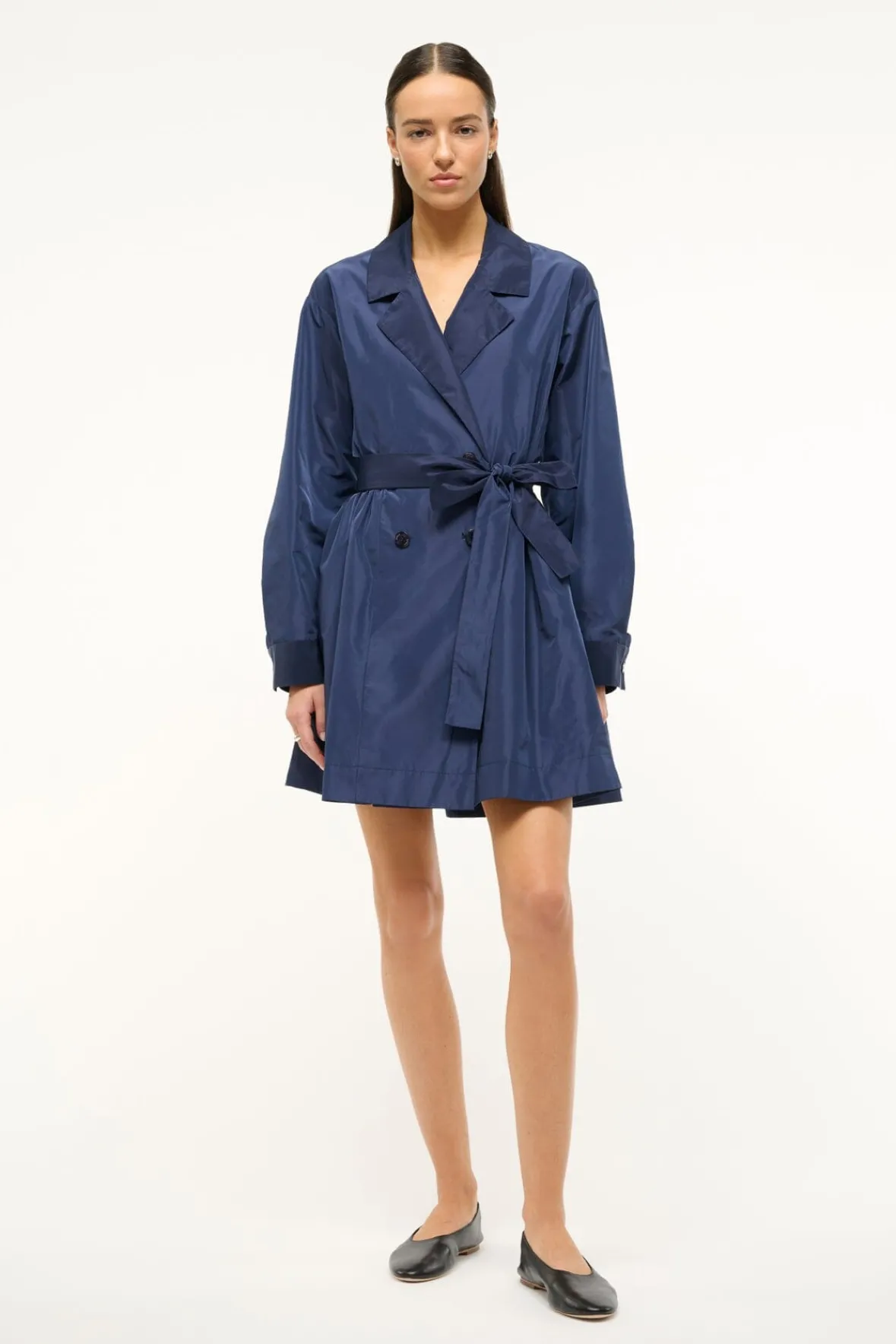 Outerwear & Jackets<STAUD RINA TRENCH NAVY