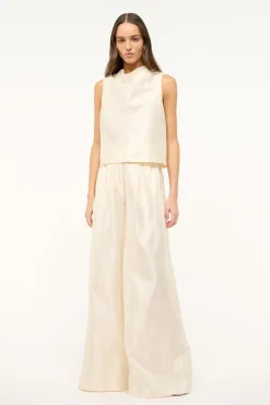 STAUD Bride|The Evening Edit<STAUD ROCHELLE TOP   IVORY