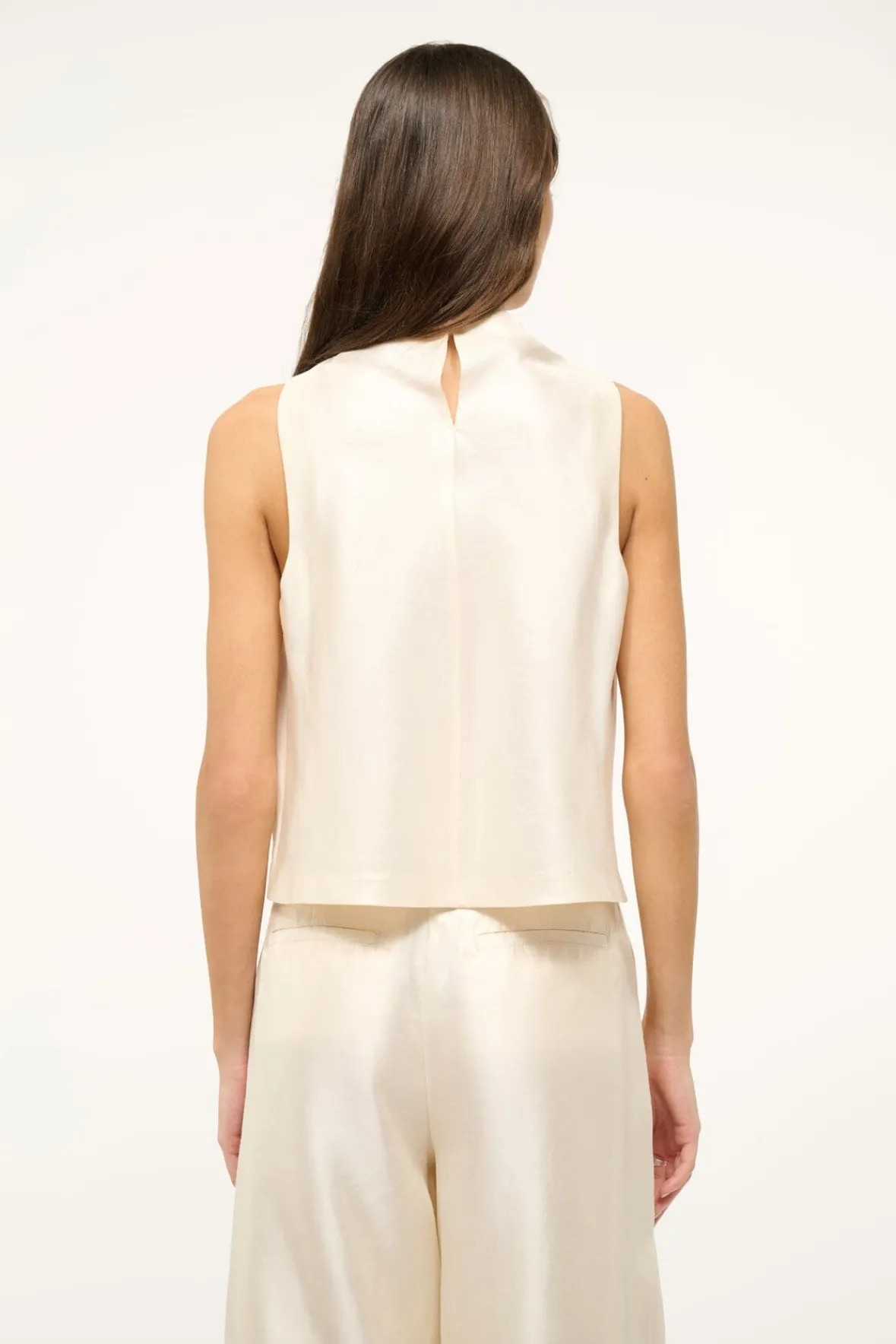 STAUD Bride|The Evening Edit<STAUD ROCHELLE TOP IVORY