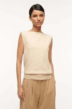 Knits|Spring Suiting<STAUD ROCKI SWEATER CAMEL