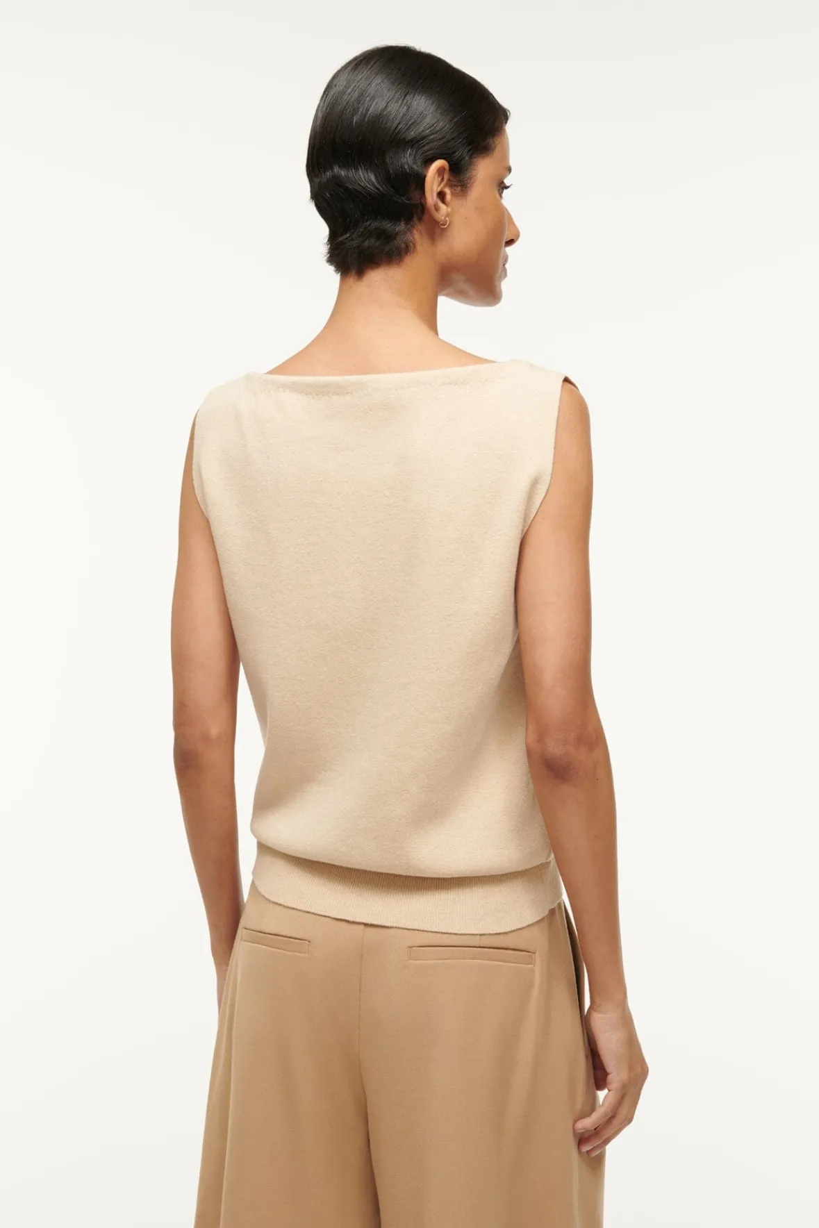Knits|Spring Suiting<STAUD ROCKI SWEATER CAMEL