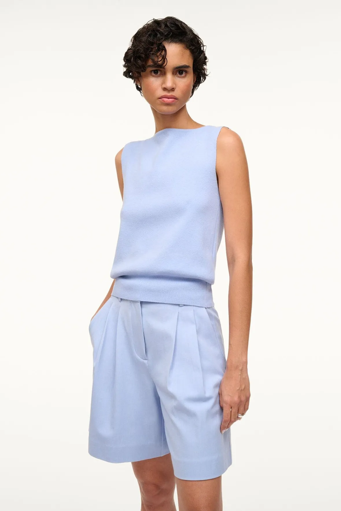 Knits|Tops<STAUD ROCKI SWEATER PERIWINKLE