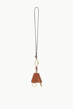 Small Leather Goods|Necklaces<STAUD SAFETY WHISTLE KEY FOB   TAN