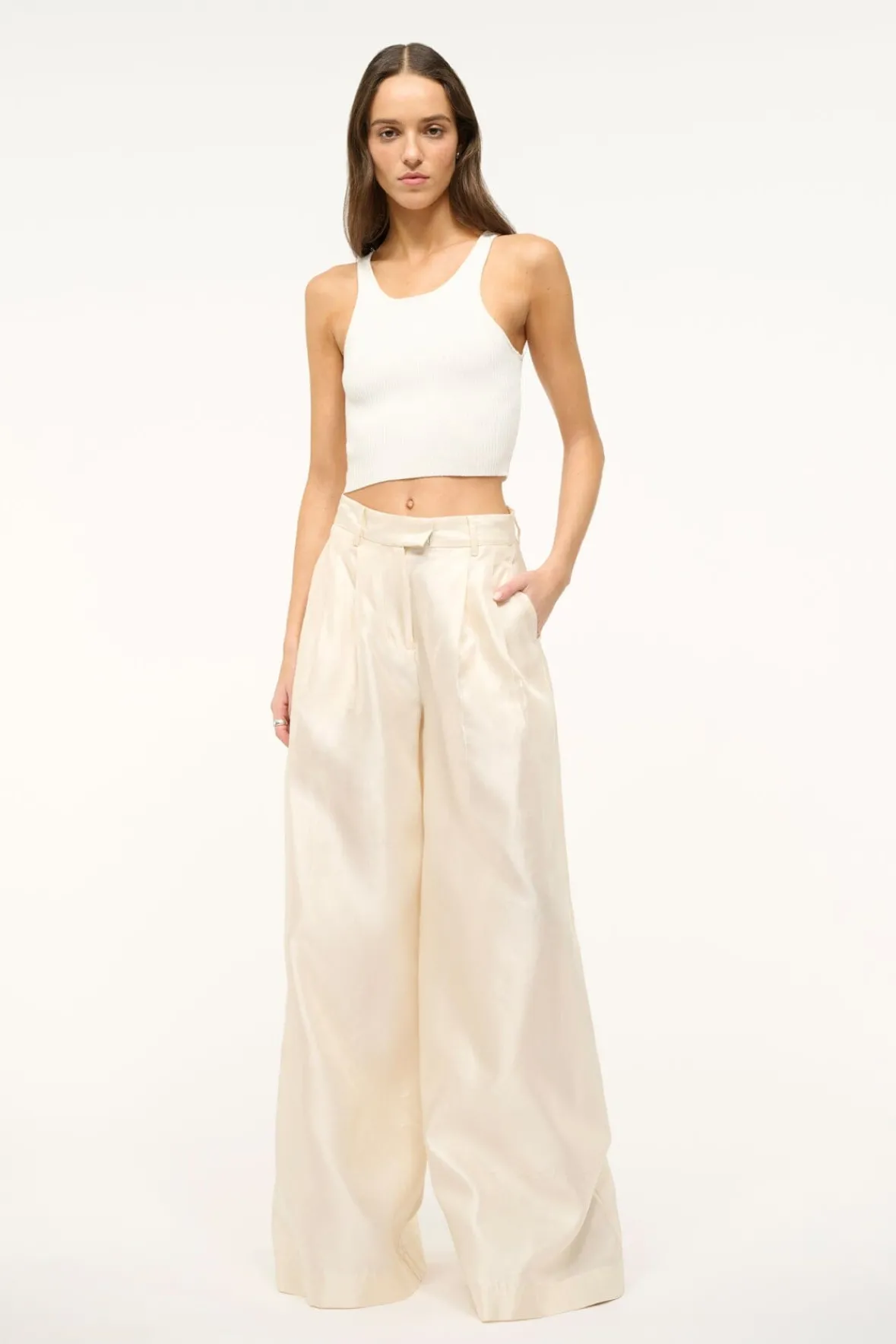 The Evening Edit|STAUD Bride<STAUD SASHA PANT IVORY