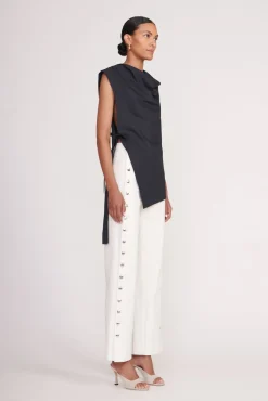 Poplin Shop<STAUD SAWYER TOP   BLACK