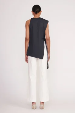 Poplin Shop<STAUD SAWYER TOP   BLACK