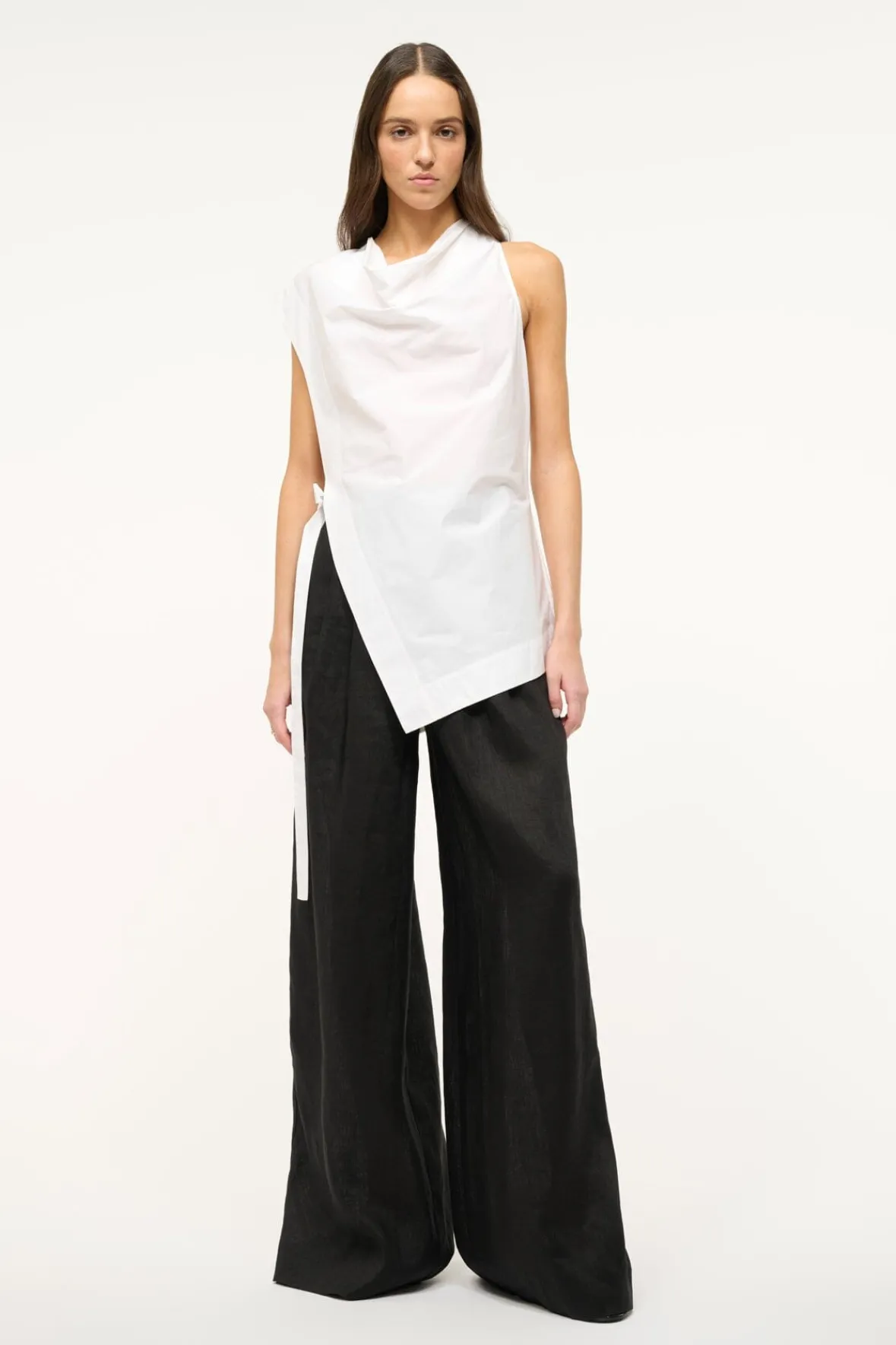 Poplin Shop|Tops<STAUD SAWYER TOP WHITE