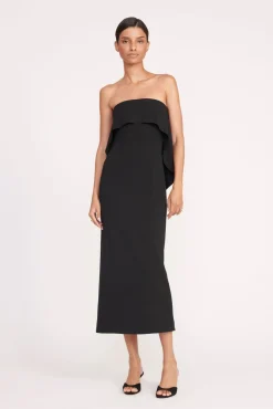 Dresses<STAUD SCARLETT DRESS BLACK
