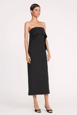Dresses<STAUD SCARLETT DRESS   BLACK