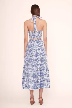Poplin Shop|Skirts<STAUD SEA SKIRT BLUE TOILE BLUETOILE