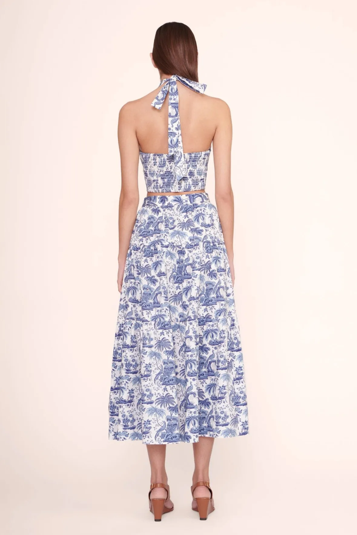 Poplin Shop|Skirts<STAUD SEA SKIRT BLUE TOILE BLUETOILE