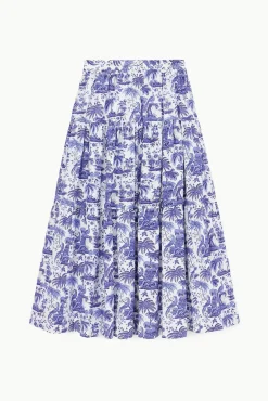 Poplin Shop|Skirts<STAUD SEA SKIRT BLUE TOILE BLUETOILE