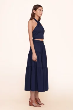 Poplin Shop|Skirts<STAUD SEA SKIRT   NAVY